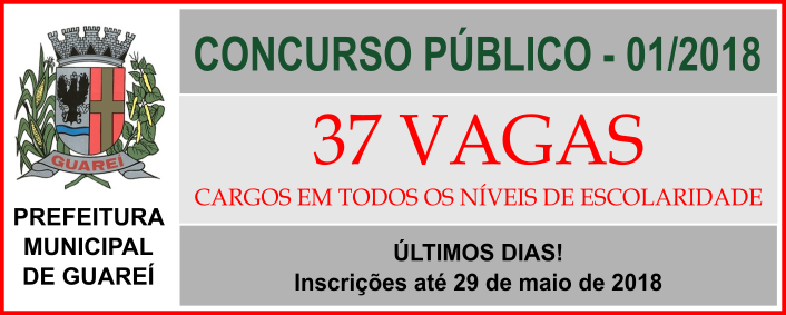 Concurso Público em Guareí / Realização: Instituto Mais / Imagem: Divulgação
