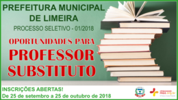 Processo Seletivo 01/2018 da Prefeitura de Limeira / Realização: Instituto Mais / Imagem: Divulgação