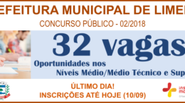 Concurso Público 02/2018 da Prefeitura de Limeira / Realização: Instituto Mais / Imagem: Divulgação