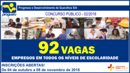 Concurso Público 02/2018 da PROGUARU / Realização: Instituto Mais / Imagem: Divulgação