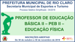 Processo Seletivo Simplificado 04/2018 da Secretaria Municipal de Esportes e Turismo de Rio Claro / Realização: Instituto Mais / Imagem: Divulgação