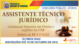 Concurso Público 07/2018 da Prefeitura de Santana de Parnaíba / Realização: Instituto Mais / Imagem: Divulgação