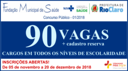 Concurso Público 01/2018 da Fundação de Saúde de Rio Claro / Realização: Instituto Mais / Imagem: Divulgação