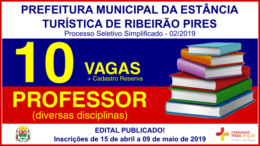 Processo Seletivo Simplificado 02/2019 da Prefeitura de Ribeirão Pires / Realização: Instituto Mais / Imagem: Divulgação