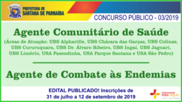 Concurso Público 03/2019 da Prefeitura de Santana de Parnaíba / Realização: Instituto Mais / Imagem: Divulgação