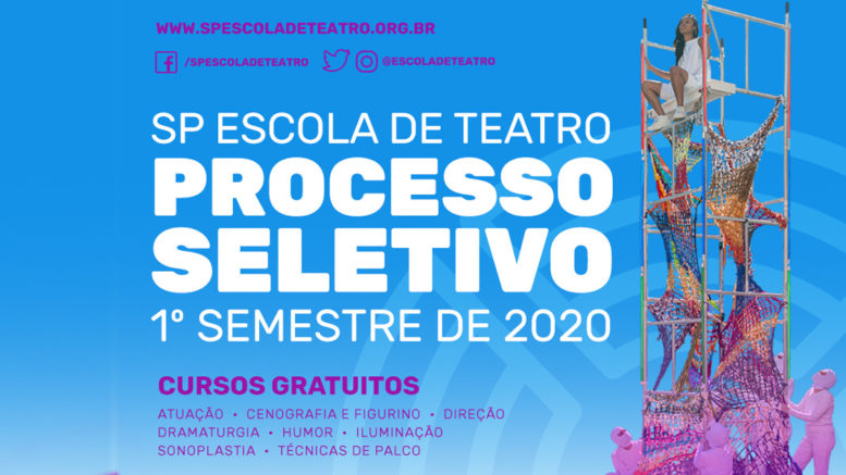 Processo Seletivo 1º Semestre de 2020 da SP Escola de Teatro / Realização: Instituto Mais / Imagem: Divulgação