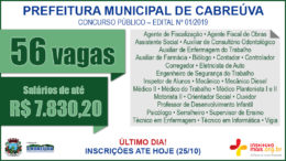 Concurso Público 01/2019 da Prefeitura de Cabreúva / Realização: Instituto Mais / Imagem: Divulgação