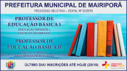 Processo Seletivo 02/2019 da Prefeitura de Mairiporã / Realização: Instituto Mais / Imagem: Divulgação