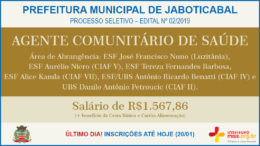 Processo Seletivo 02/2019 da Prefeitura de Jaboticabal / Realização: Instituto Mais / Imagem: Divulgação