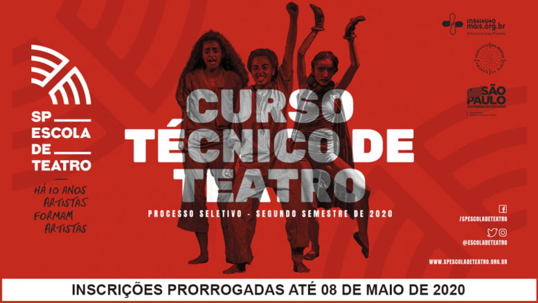 Processo Seletivo 2º Semestre de 2020 da SP Escola de Teatro / Realização: Instituto Mais / Imagem: Divulgação