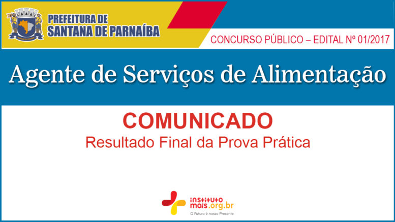Concurso Público 01/2017 da Prefeitura de Santana de Parnaíba / Realização: Instituto Mais / Imagem: Divulgação
