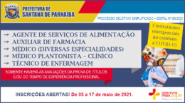 Processo Seletivo Simplificado 06/2021 da Prefeitura de Santana de Parnaíba / Realização: Instituto Mais / Imagem: Divulgação