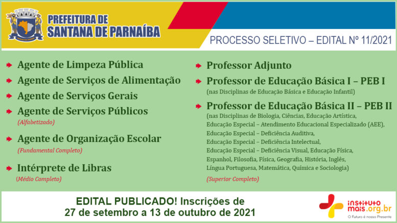 Prefeitura de Santana de Parnaíba/SP: Concurso Público para Agente