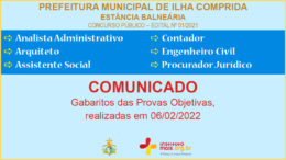Concurso Público 01/2021 da Prefeitura de Ilha Comprida / Realização: Instituto Mais / Imagem: Divulgação