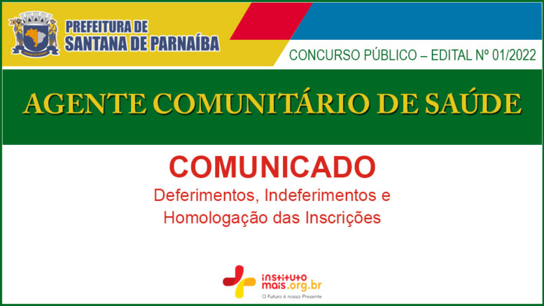 Concurso Público 01/2022 da Prefeitura de Santana de Parnaíba / Realização: Instituto Mais / Imagem: Divulgação