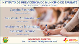 Concurso Público 01/2022 do Instituto de Previdência de Taubaté / Realização: Instituto Mais / Imagem: Divulgação