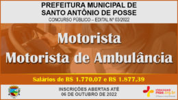 Concurso Público 03/2022 da Prefeitura de Santo Antônio de Posse / Realização: Instituto Mais / Imagem: Divulgação
