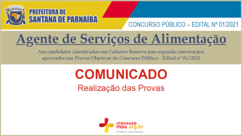 Concurso Público 01/2021 da Prefeitura de Santana de Parnaíba / Realização: Instituto Mais / Imagem: Divulgação