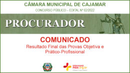 Concurso Público 02/2022 da Câmara de Cajamar / Realização: Instituto Mais / Imagem: Divulgação