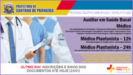 Processo Seletivo Simplificado 01/2023 da Prefeitura de Santana de Parnaíba / Realização: Instituto Mais / Imagem: Divulgação
