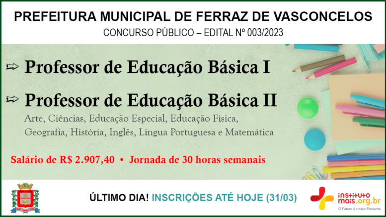 EDITAL DE CONVOCAÇÃO Nº 003/2023 - CONCURSO PÚBLICO - Prefeitura