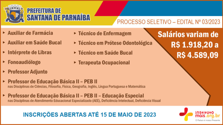 A Prefeitura de Santana de Parnaíba abre inscrições para as aulas