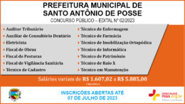 Concurso Público 02/2023 da Prefeitura de Santo Antônio de Posse / Realização: Instituto Mais / Imagem: Divulgação