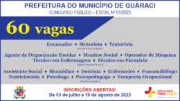 Concurso Público 01/2023 da Prefeitura de Guaraci / Realização: Instituto Mais / Imagem: Divulgação