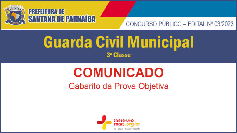 Concurso Público 03/2023 da Prefeitura de Santana de Parnaíba / Realização: Instituto Mais / Imagem: Divulgação