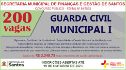 Concurso Público 84/2023 da Secretaria de Finanças e Gestão de Santos / Realização: Instituto Mais / Imagem: Divulgação