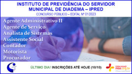 Concurso Público 01/2023 do IPRED / Realização: Instituto Mais / Imagem: Divulgação