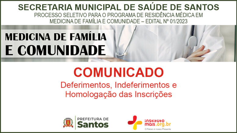 Edital de homologação das inscrições - Instituto Saber