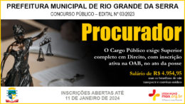 Concurso Público 03/2023 da Prefeitura de Rio Grande da Serra / Realização: Instituto Mais / Imagem: Divulgação