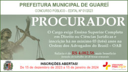 Concurso Público 01/2023 da Prefeitura de Guareí / Realização: Instituto Mais / Imagem: Divulgação