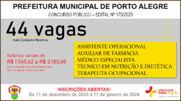 Concurso Público 175/2023 do Município de Porto Alegre / Realização: Instituto Mais / Imagem: Divulgação