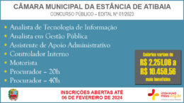 Concurso Público 01/2023 da Câmara de Atibaia / Realização: Instituto Mais / Imagem: Divulgação