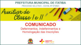Processo Seletivo 07/2023 da Prefeitura de Itatiba / Realização: Instituto Mais / Imagem: Divulgação