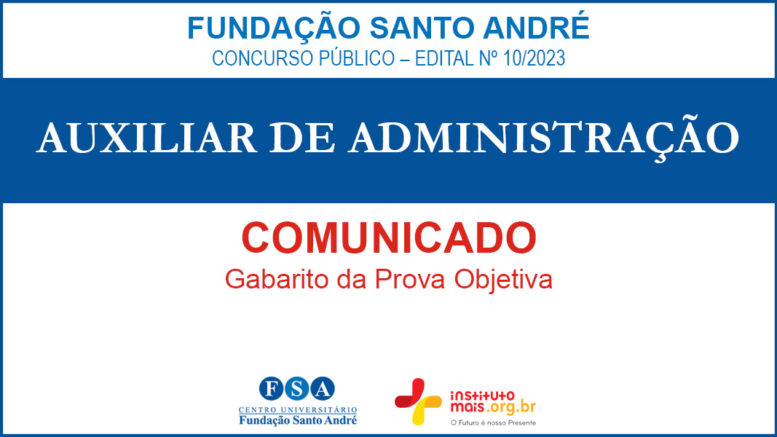 Concurso Público 10/2024 da Fundação Santo André / Realização: Instituto Mais / Imagem: Divulgação