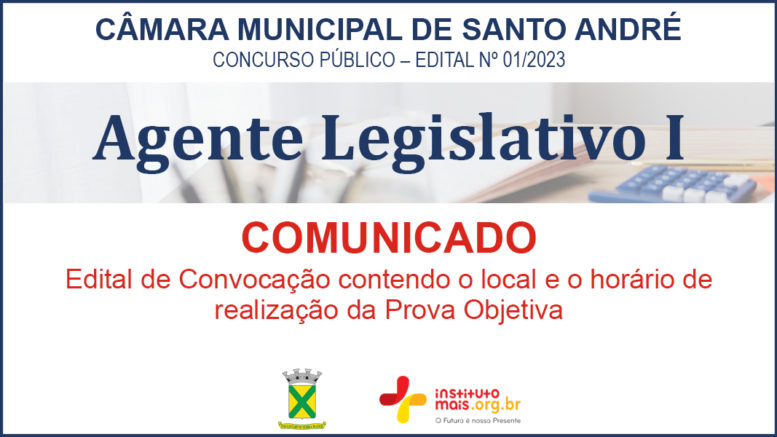 Concurso Público 01/2023 da Câmara de Santo André / Realização: Instituto Mais / Imagem: Divulgação