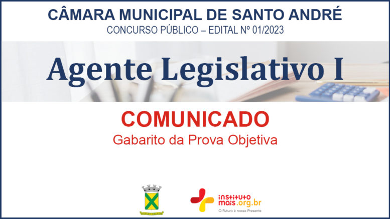 Concurso Público 01/2023 da Câmara de Santo André / Realização: Instituto Mais / Imagem: Divulgação