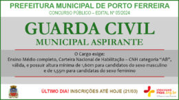 Concurso Público 05/2024 da Prefeitura Municipal de Porto Ferreira / Realização: Instituto Mais / Imagem: Divulgação