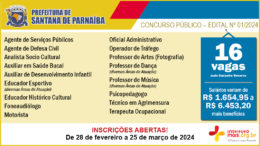 Concurso Público 01/2024 da Prefeitura de Santana de Parnaíba / Realização: Instituto Mais / Imagem: Divulgação