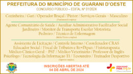 Concurso Público 01/2024 da Prefeitura de Guarani D'Oeste / Realização: Instituto Mais / Imagem: Divulgação