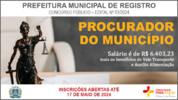 Concurso Público 03/2024 da Prefeitura de Registro / Realização: Instituto Mais / Imagem: Divulgação