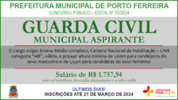 Concurso Público 05/2024 da Prefeitura Municipal de Porto Ferreira / Realização: Instituto Mais / Imagem: Divulgação