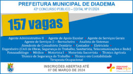 Concurso Público 01/2024 da Prefeitura de Diadema / Realização: Instituto Mais / Imagem: Divulgação