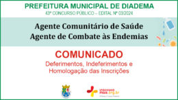 Concurso Público 03/2024 da Prefeitura de Diadema / Realização: Instituto Mais / Imagem: Divulgação