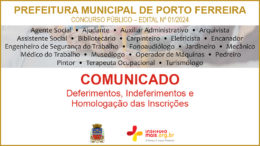 Concurso Público 01/2024 da Prefeitura Municipal de Porto Ferreira / Realização: Instituto Mais / Imagem: Divulgação