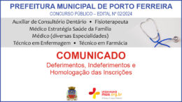 Concurso Público 02/2024 da Prefeitura Municipal de Porto Ferreira / Realização: Instituto Mais / Imagem: Divulgação