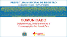 Concurso Público 01/2024 da Prefeitura de Registro / Realização: Instituto Mais / Imagem: Divulgação